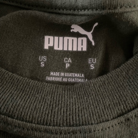 Puma Men's Short Sleeve T-Shirt Size Small Army Green - Picture 6 of 8